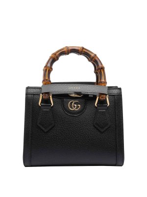 GUCCI: totes bags - Black Diana Small Shopping Bag