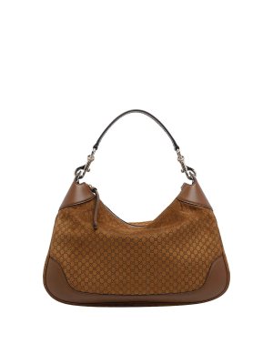 GUCCI: shoulder bags - Brown Medium B Shoulder Bag