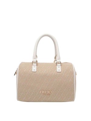 Liu Jo: shopper - Borsa a mano con logo beige