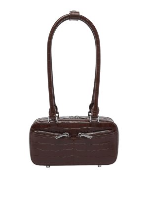 Self Portrait: borse a spalla - Borsa a tracolla mini in pelle di coccodrillo