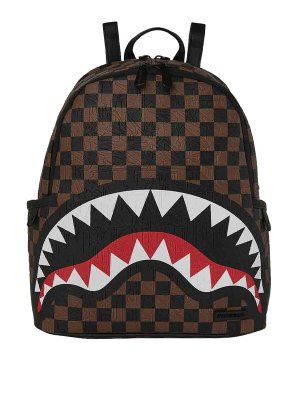 SPRAYGROUND: backpacks - Brown Check 2 Backpack