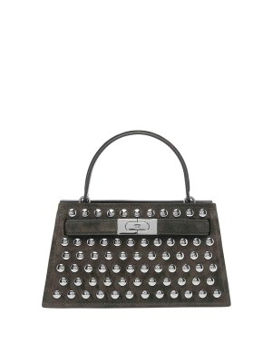 TORY BURCH: shopper - Borsa  Mini Leccio Lee Radziwill Pebble scuro