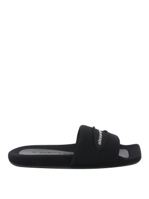 ALEXANDER WANG: sandals - Black Slide Sandals