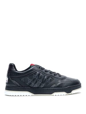 GUCCI: trainers - Black Re-Web Sneakers