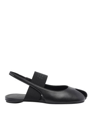 MM6 MAISON MARGIELA: sandali - Slingback numerico anatomico nero
