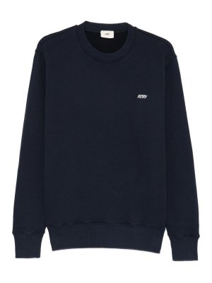 AUTRY: Sweatshirts & Sweaters - Blue Crewneck Sweatshirt