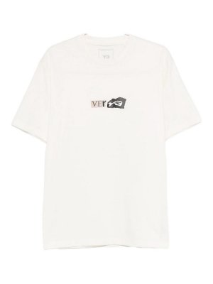 Y-3: T-shirts - T-Shirt - Weiß