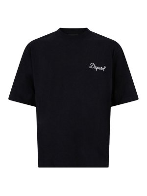 DSQUARED2: t-shirts - Black Cotton T-Shirt