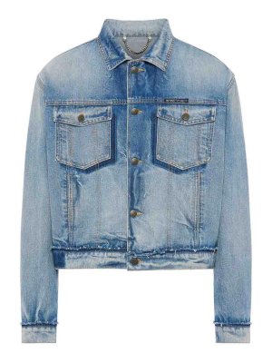 Maison Margiela: denim jacket - Light Blue Denim Jacket