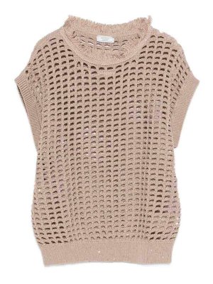 PESERICO: Tops y camisetas sin mangas - Top - Dorado