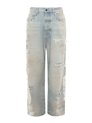 AMIRI: jeans dritti, a sigaretta - Jeans a gamba larga con borchie