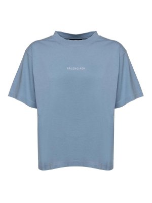 BALENCIAGA: T-shirts - T-Shirt - Blau