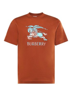 BURBERRY: t-shirts - Cotton T-Shirt With Faded Ekd