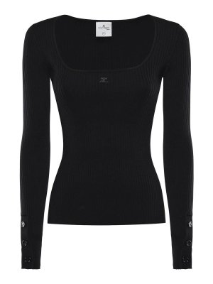 Courreges: Tops & Tank tops - Heritage Ribbed Knit Top