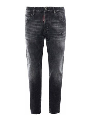 DSQUARED2: Jeans Rectos - Vaqueros Rectos - Negro