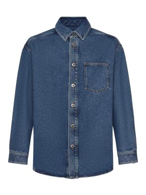 LOEWE: shirts - Anagram Denim Shirt Jacket