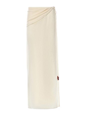 MAGDA BUTRYM: knee length dresses - Long Draped Skirt With Beads