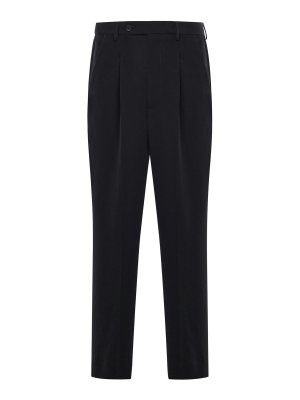 MM6 MAISON MARGIELA: casual trousers - Wool Trousers With Staples