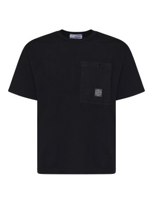 STONE ISLAND: t-shirts - Cotton Jersey T-Shirt With Chest Pocket
