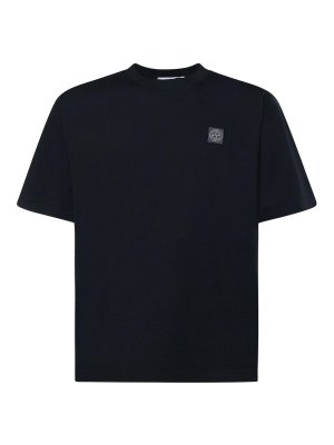 STONE ISLAND: t-shirts - Cotton Jersey T-Shirt With Compass Patch