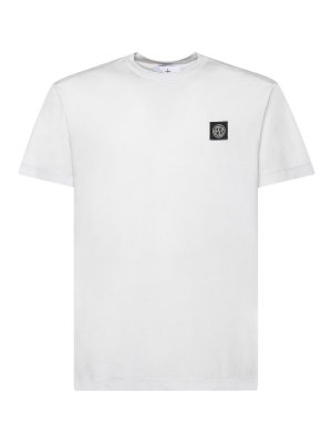 STONE ISLAND: t-shirts - Cotton Jersey T-Shirt With Compass Patch