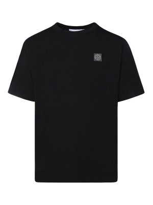 STONE ISLAND: t-shirts - Cotton Jersey T-Shirt With Compass Patch