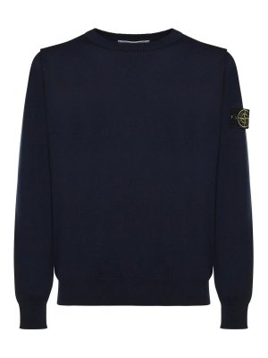 STONE ISLAND: クルーネック - クルーネック - ブルー