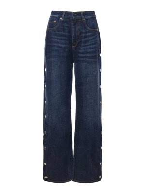 SPORTMAX: straight leg jeans - Wide-Leg Jeans With Buttons
