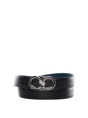 SALVATORE FERRAGAMO: belts - Reversible And Adjustable Gancini Belt