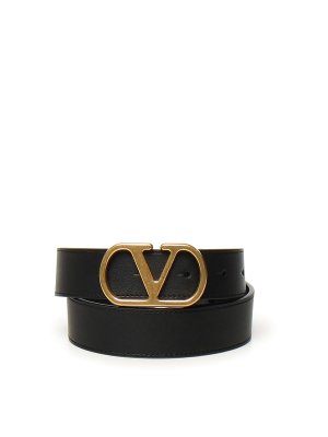 VALENTINO GARAVANI: belts - Vlogo Signature Leather Belt
