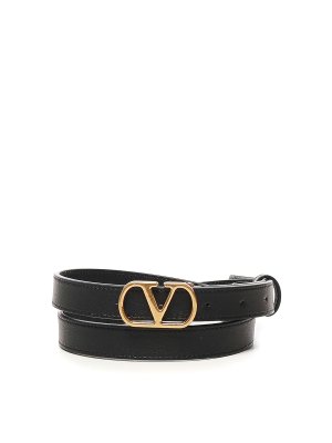 VALENTINO GARAVANI: belts - Vlogo Signature Leather Belt