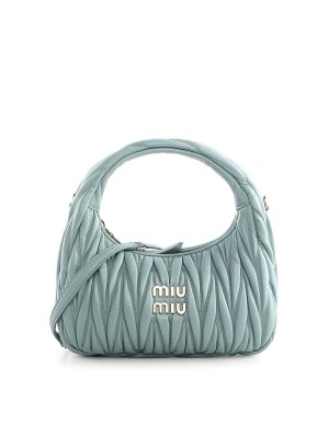 MIU MIU: shoulder bags - Wander Hobo Bag In Quilted Nappa Leather