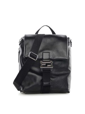 FENDI: cross body bags - Flux Crossbody Leather Bag