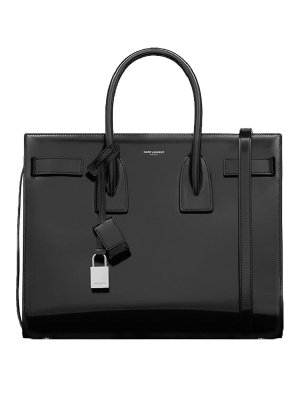SAINT LAURENT: clutches - Patent Leather Sac De Jour Bag