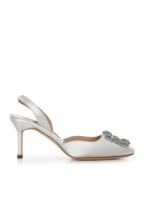 MANOLO BLAHNIK: sandals - Hangisli Satin Slingback