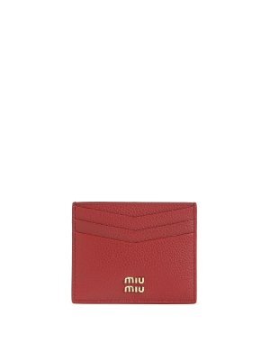 MIU MIU: wallets & purses - Calf Leather Card Case