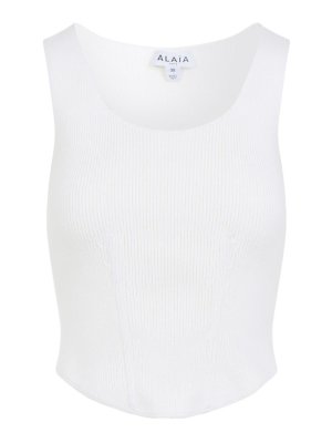 Alaïa: Tops y camisetas sin mangas - Top - Blanco