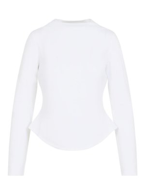 Alaïa: T-shirts - T-Shirt - Weiß