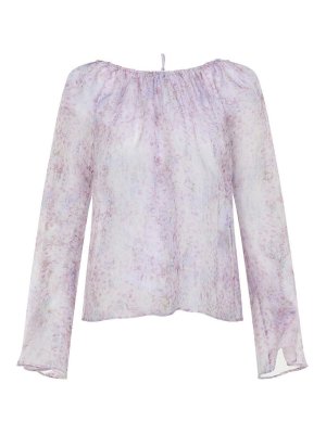ALBERTA FERRETTI: bluse - Printed Organza Blouse