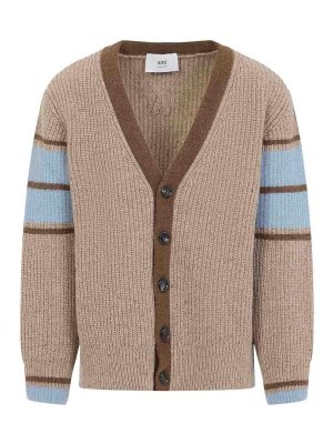 AMI PARIS: cardigans - College Cardigan