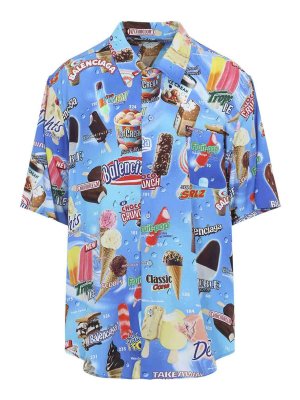 BALENCIAGA: シャツ - シャツ - ブルー