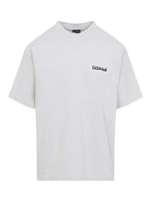 BALENCIAGA: Tシャツ - Tシャツ - 白