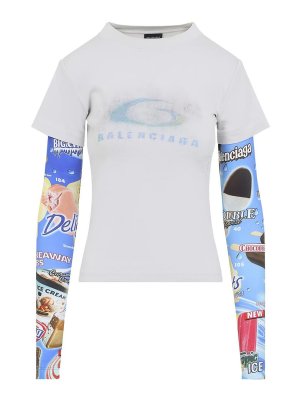 BALENCIAGA: t-shirts - Double Sleeve T-Shirt
