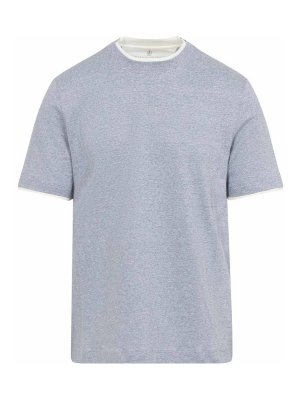 BRUNELLO CUCINELLI: Tシャツ - Tシャツ - ライトブルー