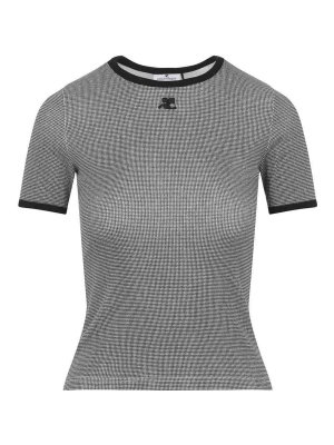 Courreges: T-shirts - T-Shirt - Schwarz