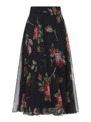 DOLCE & GABBANA: Knee length skirts & Midi - Dolce & Gabbana Silk Midi Skirt