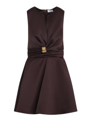 ELISABETTA FRANCHI: ショートドレス - ショートドレス - ブラウン