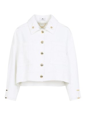 ELISABETTA FRANCHI: Casualjacken - Casualjacke - Creme