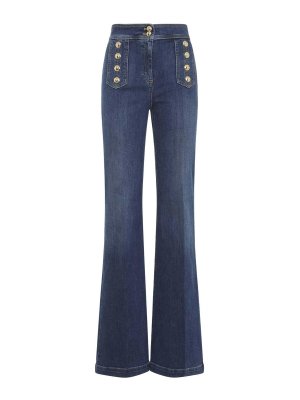 ELISABETTA FRANCHI: Jeans acampanados - Jeans Acampanados - Lavado Medio