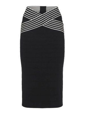 ELISABETTA FRANCHI: ニーレングススカート＆ミディ丈 - 膝丈/ミディスカート - 黒